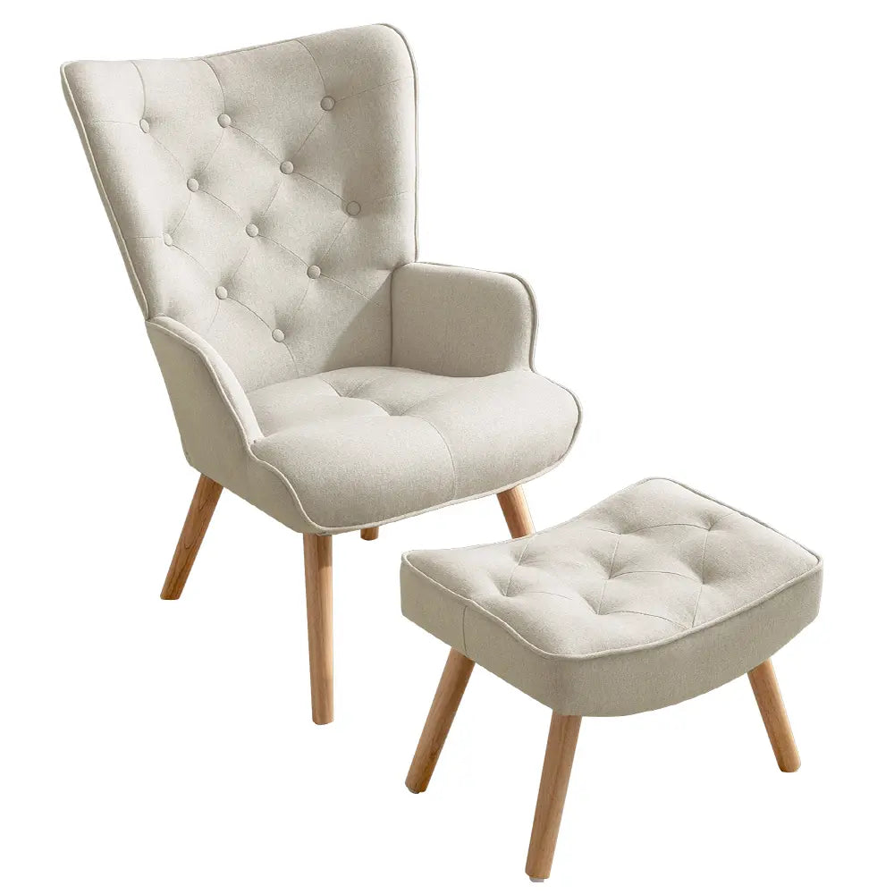 Sweeney Armchair in a modern living room with a minimalist design