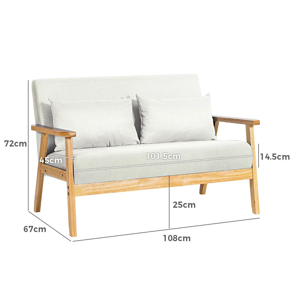Modern Dove double armchair with soft fabric