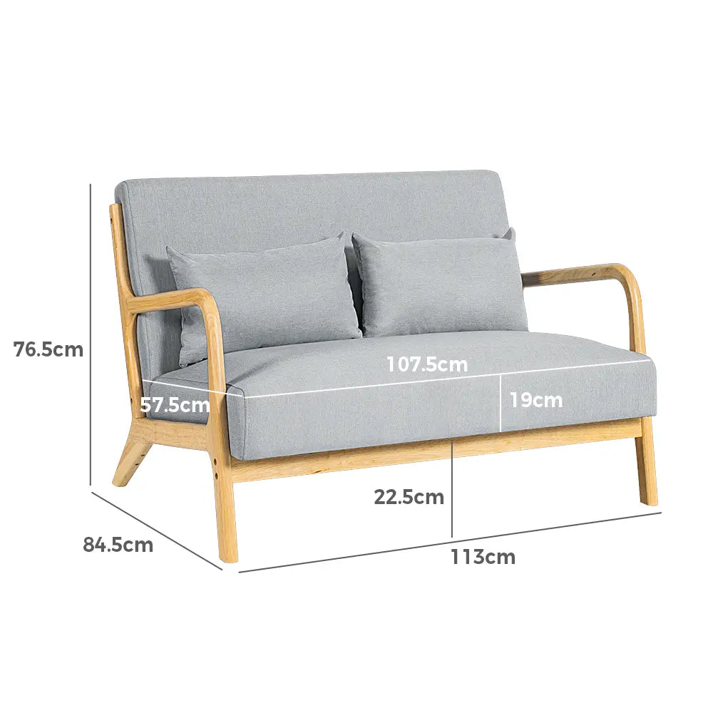 Close-up of Cali sofa’s soft upholstery and sturdy wooden frame