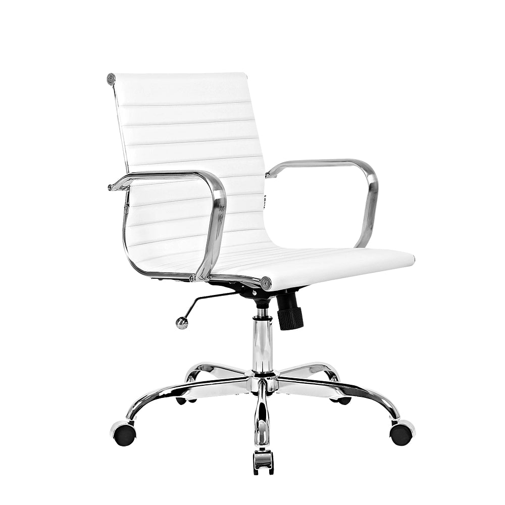 Ergonomic office chair with firm support and stylish PU leather upholstery