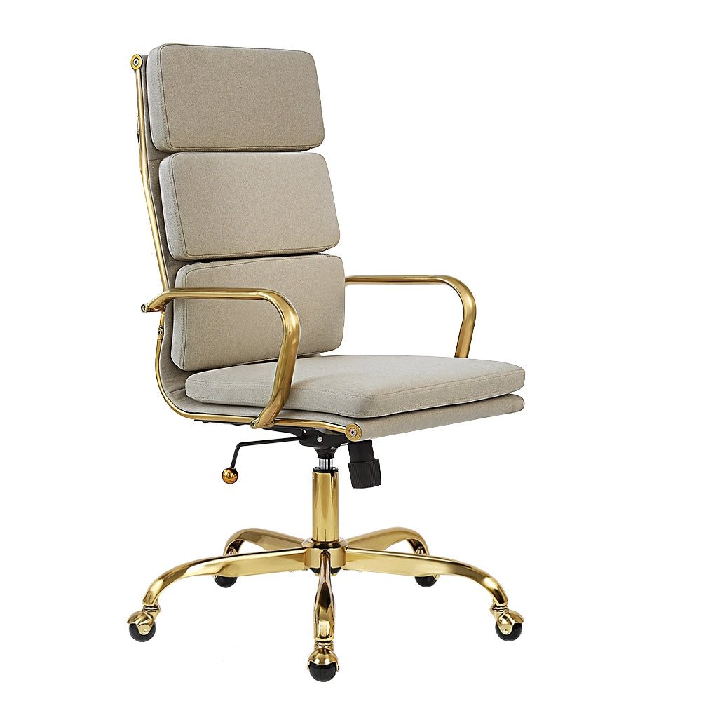 Comfortable fabric Eames replica office chair in home office