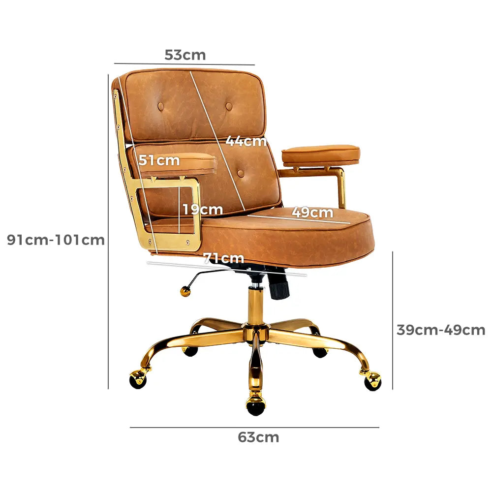 Ergonomic Copilot office chair in faux leather