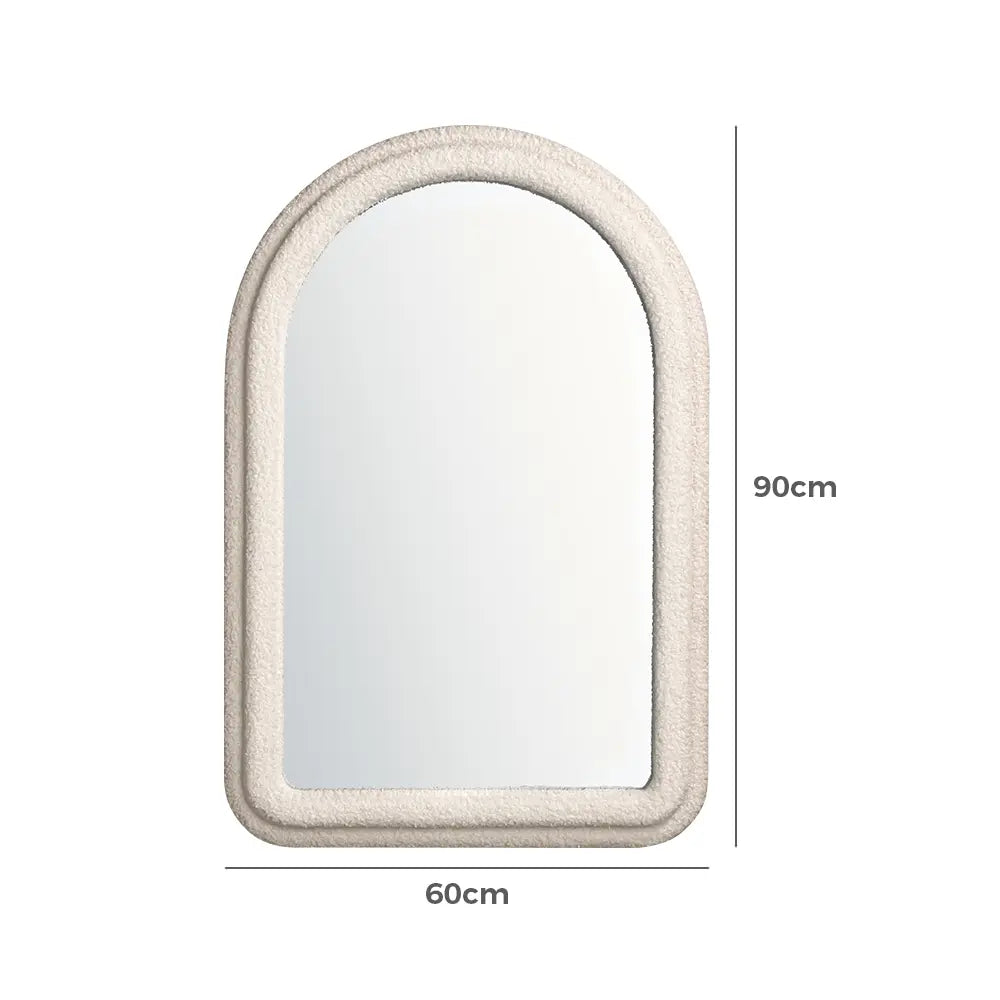 Sabrina Arch Fabric Wall Mirror 600MM x 900MM