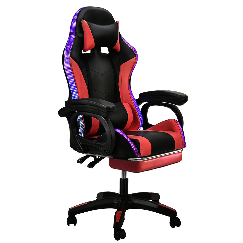 High-density foam padding on the Marvel LED Gaming Chair for comfort