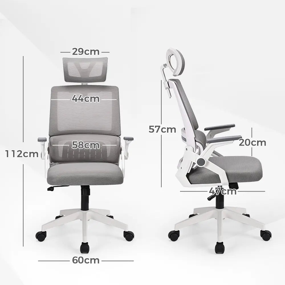 Cushy office chair with lumbar support and adjustable arms