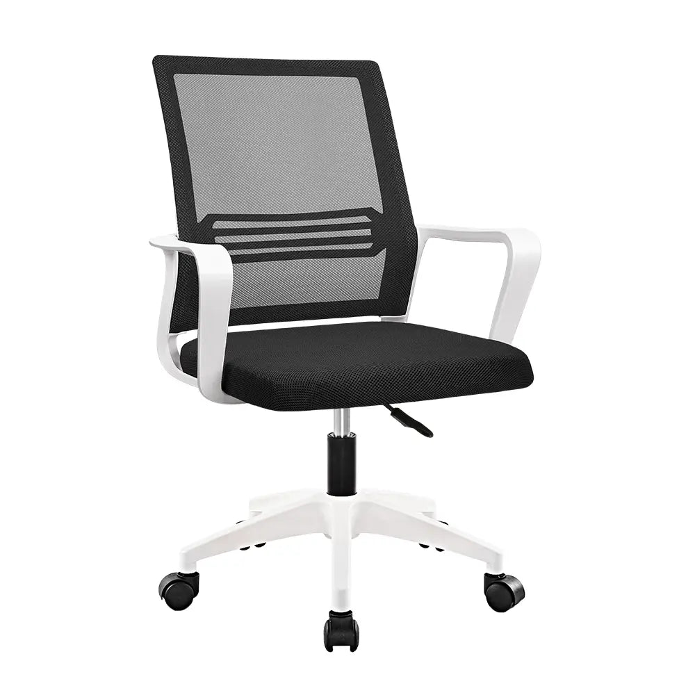 White Soleil Mesh Office Chair in a modern home office setting