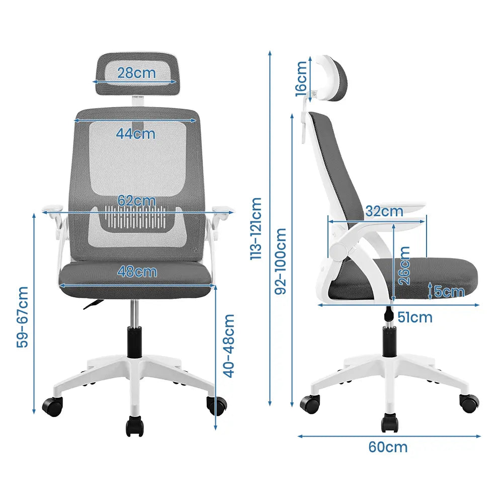 Empire mesh office chair with breathable mesh back and lumbar support