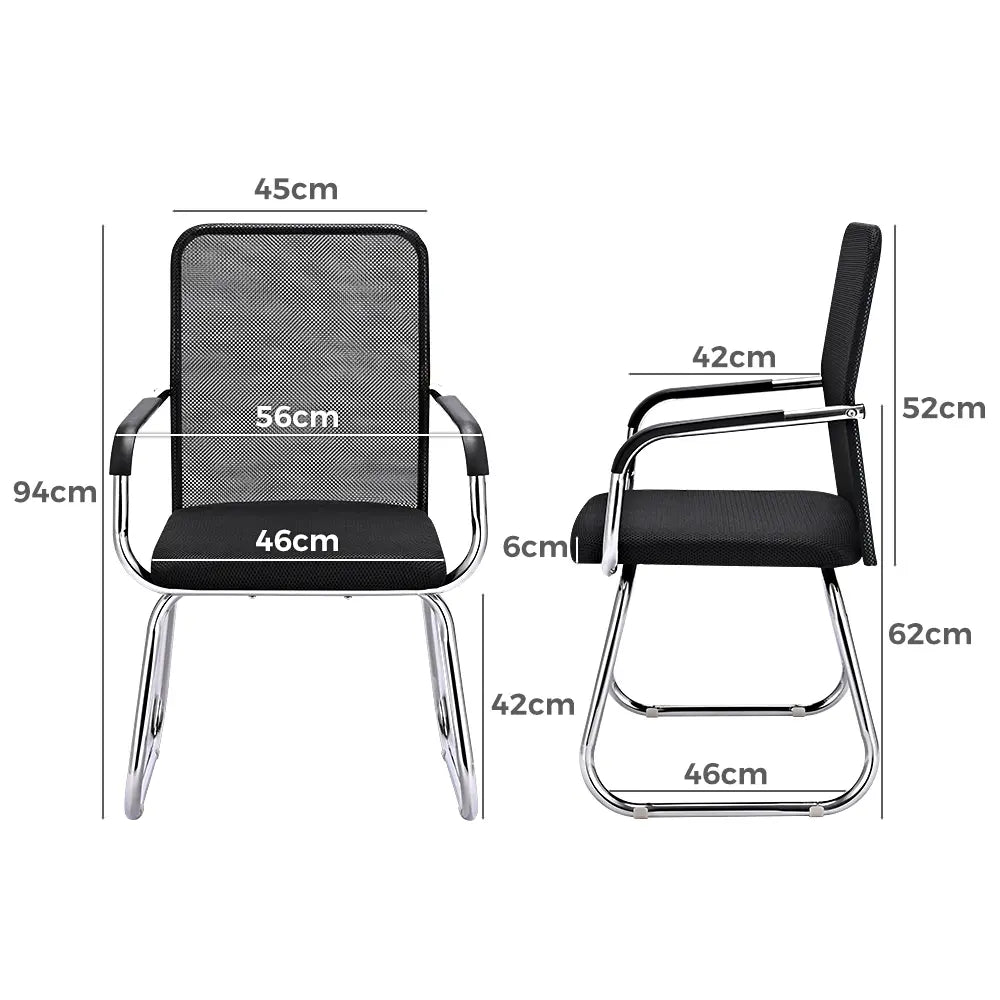 Front-facing view of the Totem Mesh Office Chair in a minimalist workspace and height features