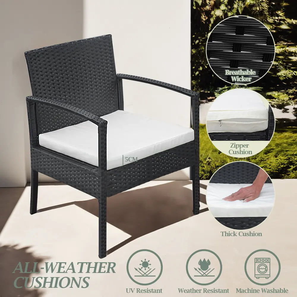 Laguna outdoor dining set with durable chairs and a sleek table