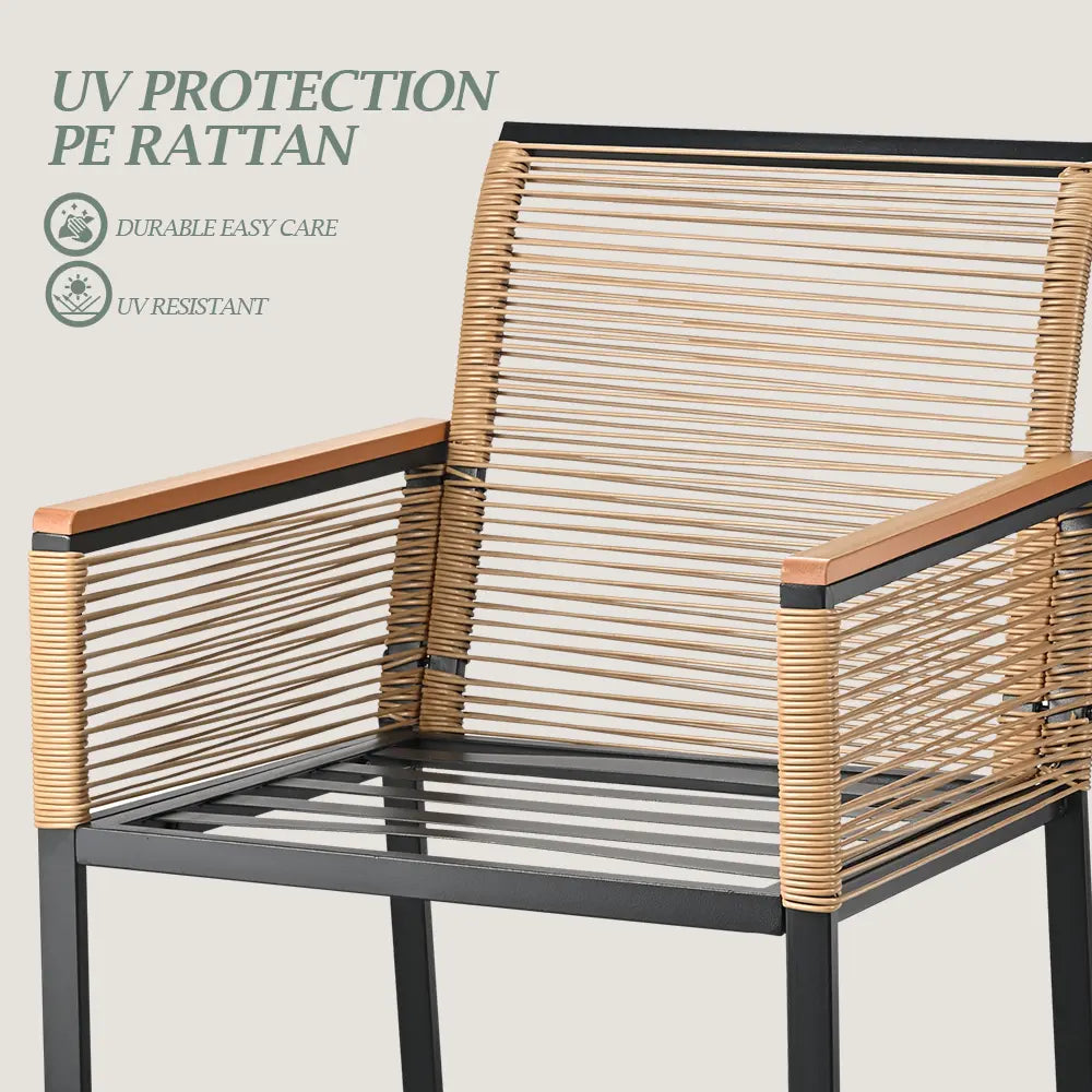Stylish Allegra chairs in vibrant outdoor seating area