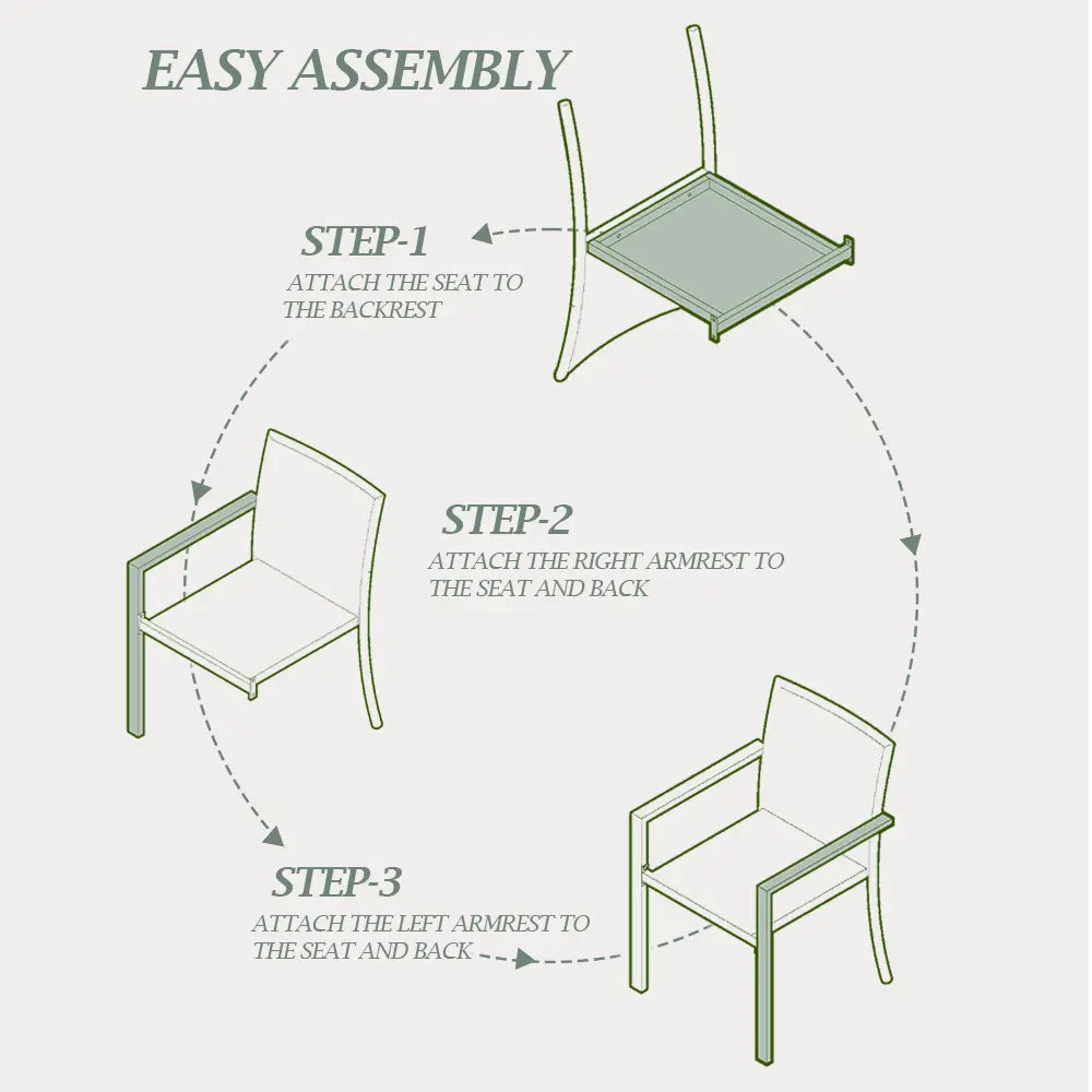 Allegra patio dining chairs with sleek design in use