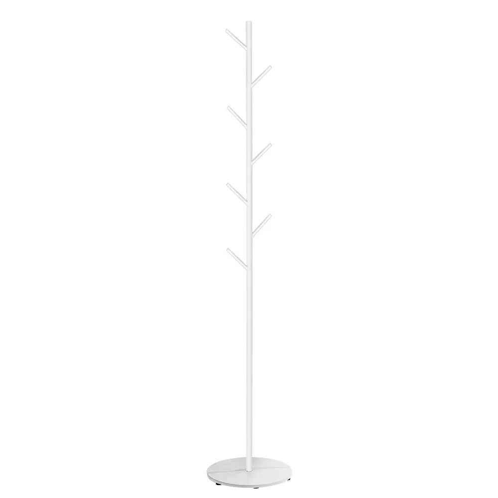 Index coat stand in a compact entryway for organizing coats