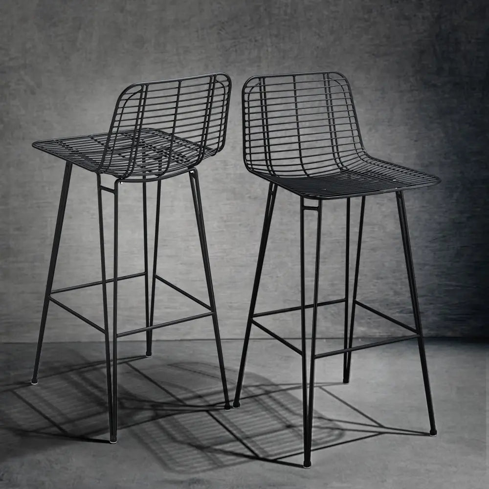 Grier Steel Bar Stool with Backrest