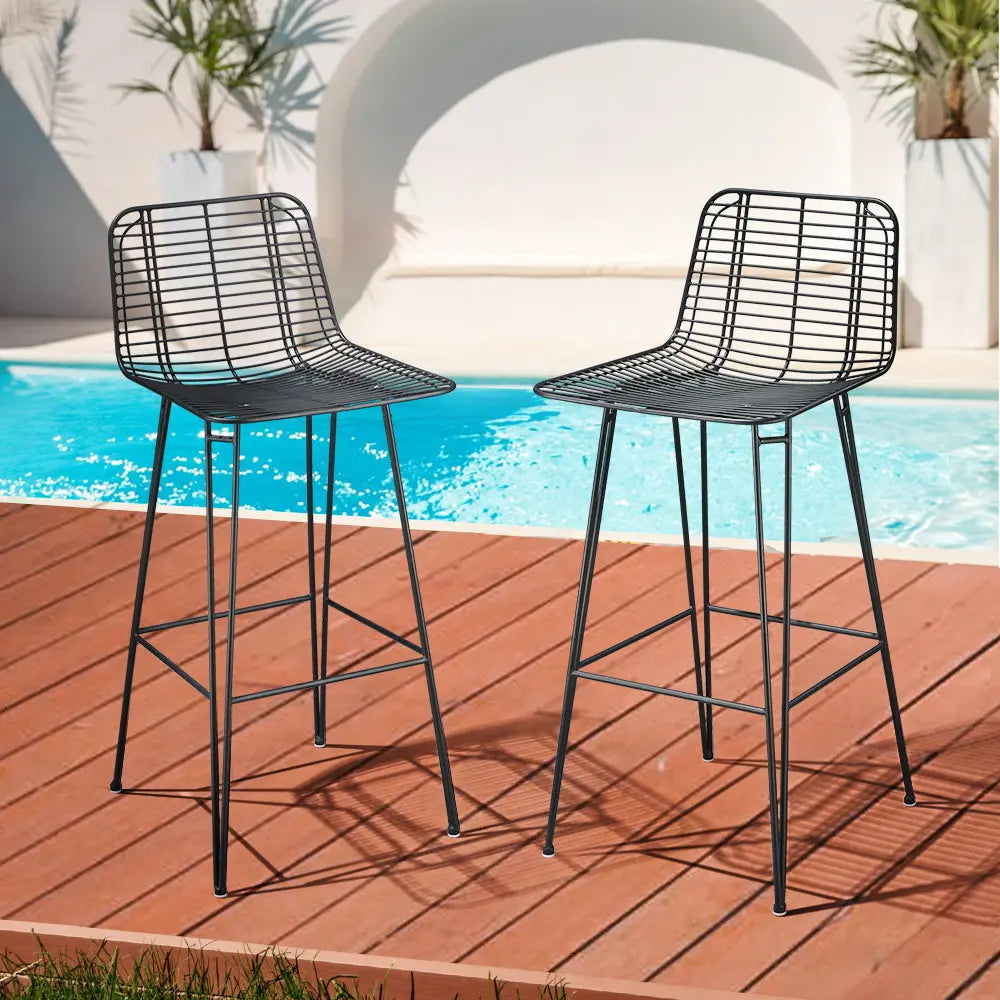 Grier Steel Bar Stool with Backrest