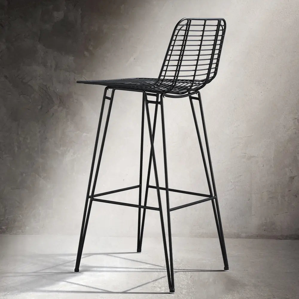 Grier Steel Bar Stool with Backrest