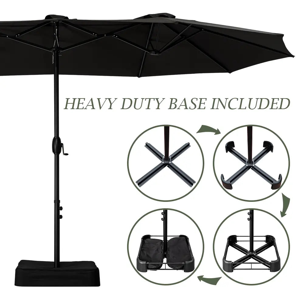 Lucien Outdoor Umbrella with sleek modern design in a backyard