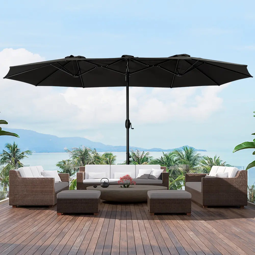 Close-up of the Lucien Outdoor Umbrella canopy fabric