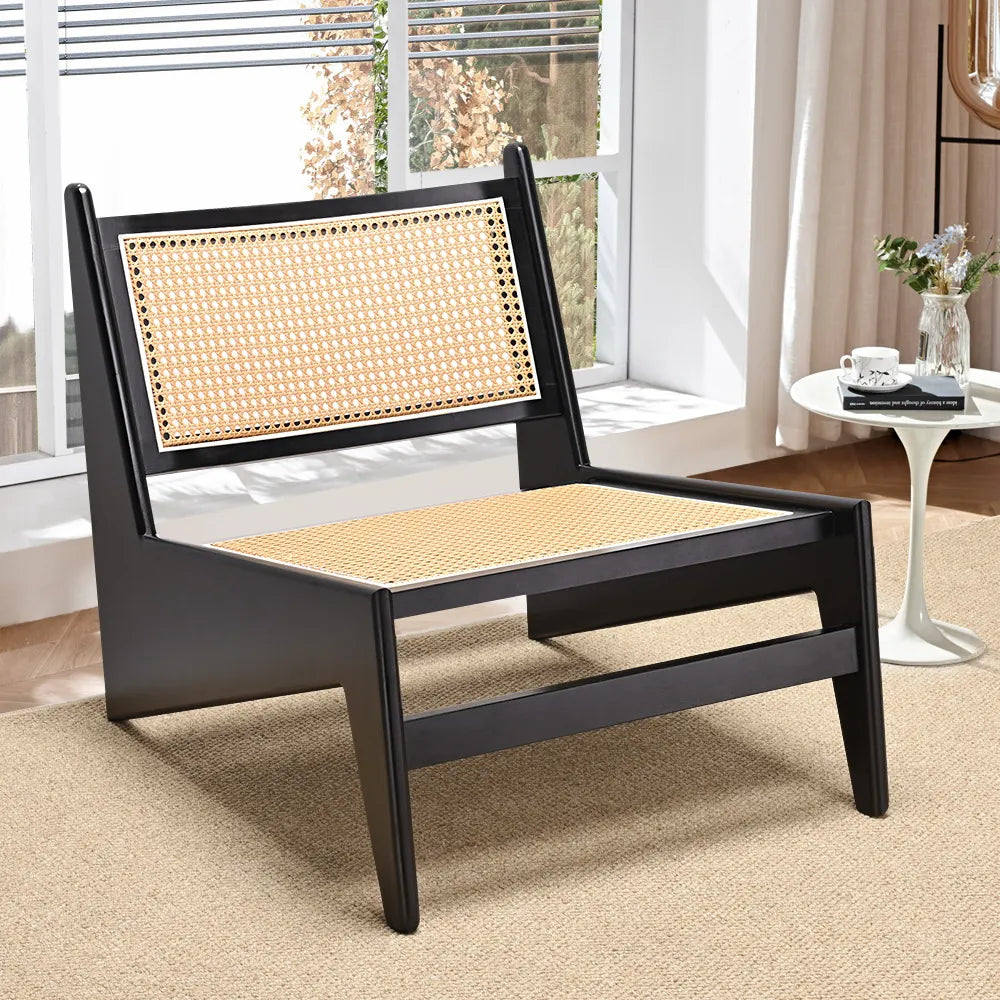 Camila armchair in a cozy bedroom nook with soft lighting
