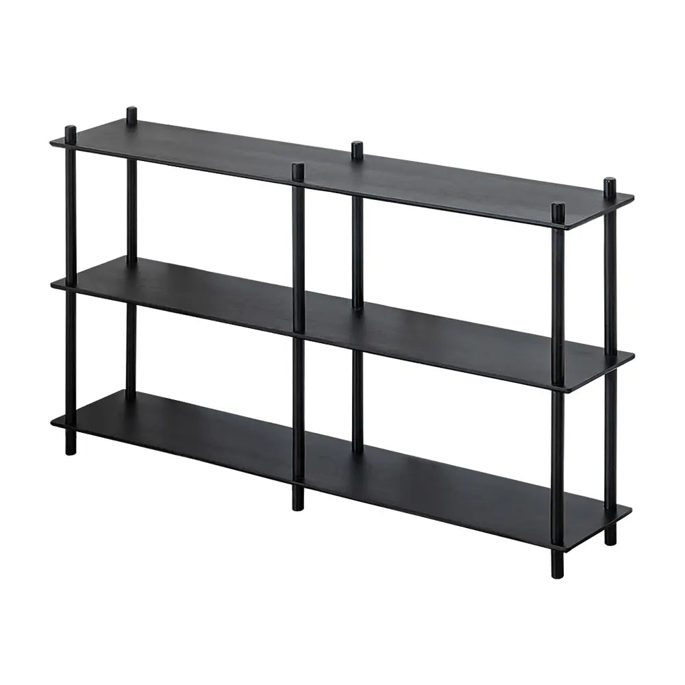 Sleek Kinsley bookshelves with multiple shelves and wooden finish
