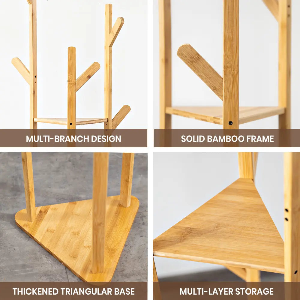 Close-up of Devyn wooden frame and storage shelf
