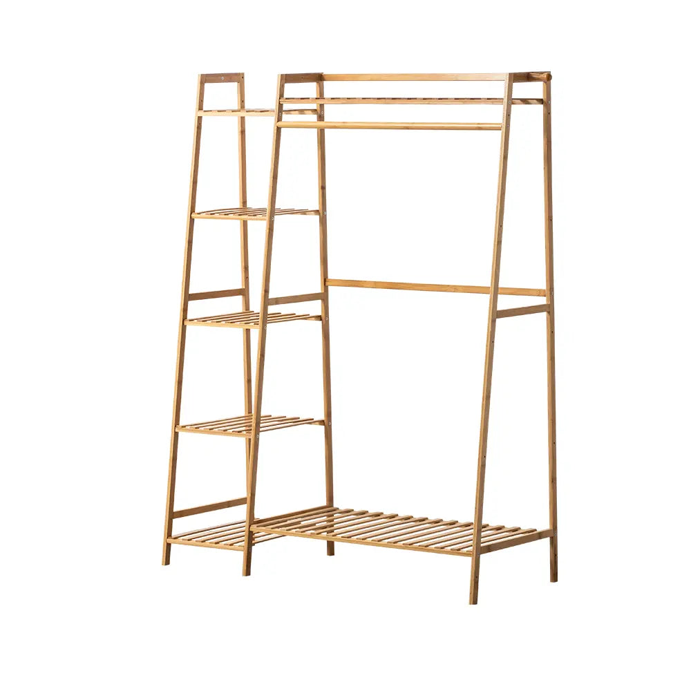 Side view of Billy 110CM rack showcasing its sturdy wooden design