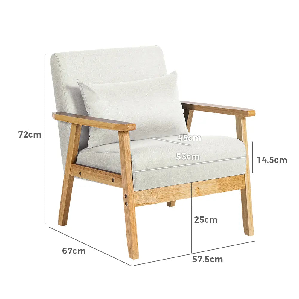 Side view of Dove single armchair sofa design