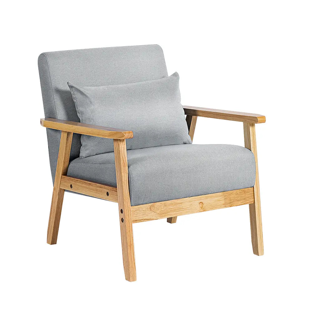 Dove single armchair sofa with neutral upholstery