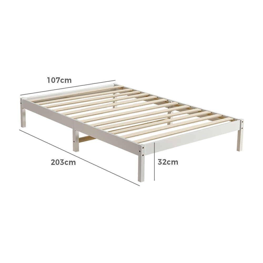 Corner detail of the Lewis Bed Base showing sturdy joints