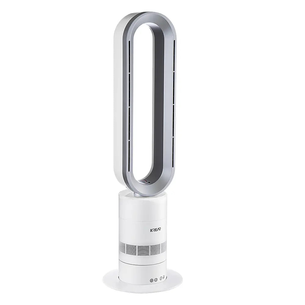 Side view of the Westerlies Bladeless Fan showing its sleek, bladeless design