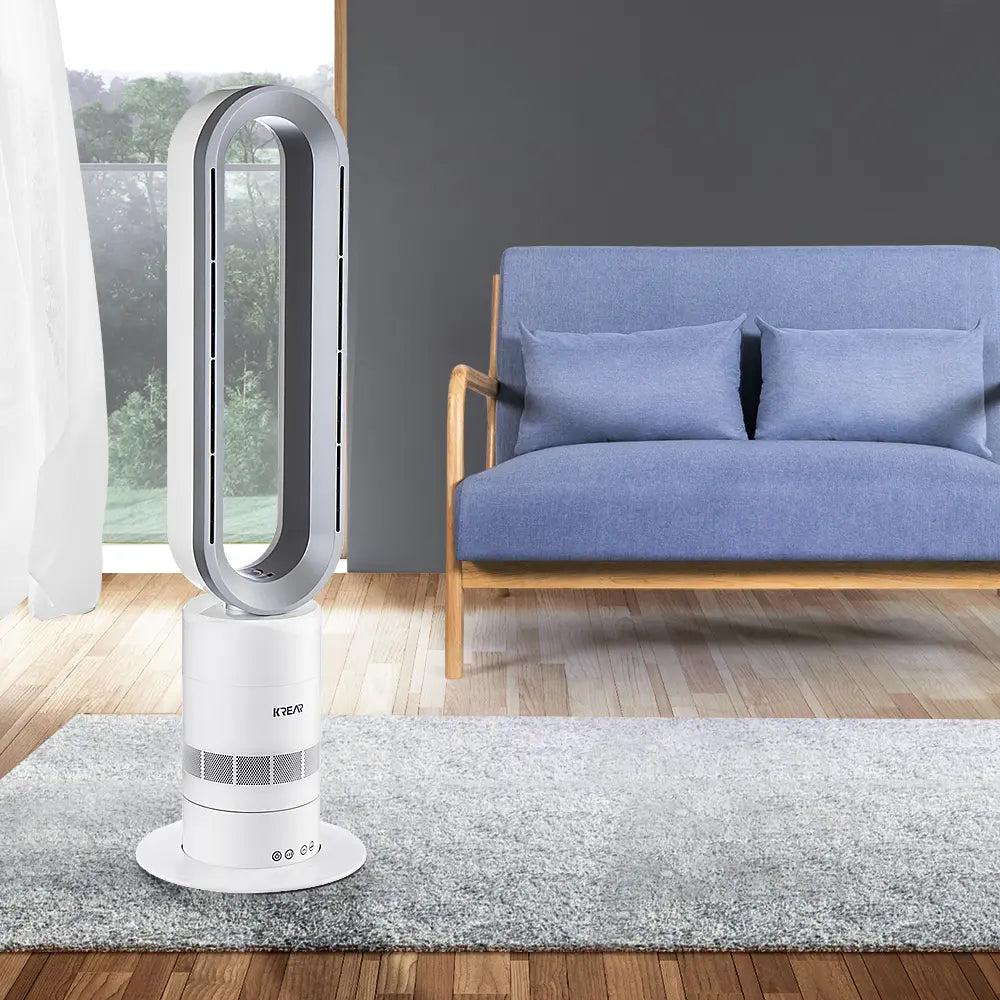 Westerlies 2-in-1 Bladeless Fan with Remote Control in a modern living room