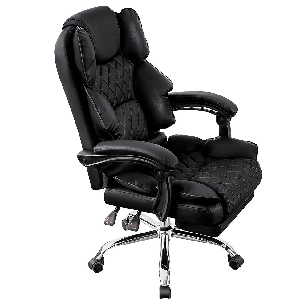 Dias faux leather executive chair with footrest