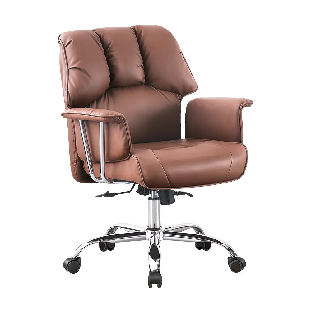 Luxurious faux leather upholstery close-up on the Travis Executive Chair