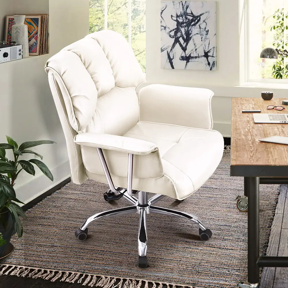 Side view of the Travis Executive Chair showing its ergonomic design and plush cushioning