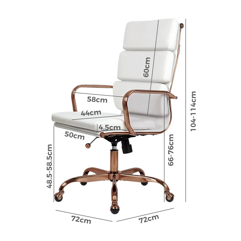 PU leather Eames replica executive chair with high backrest