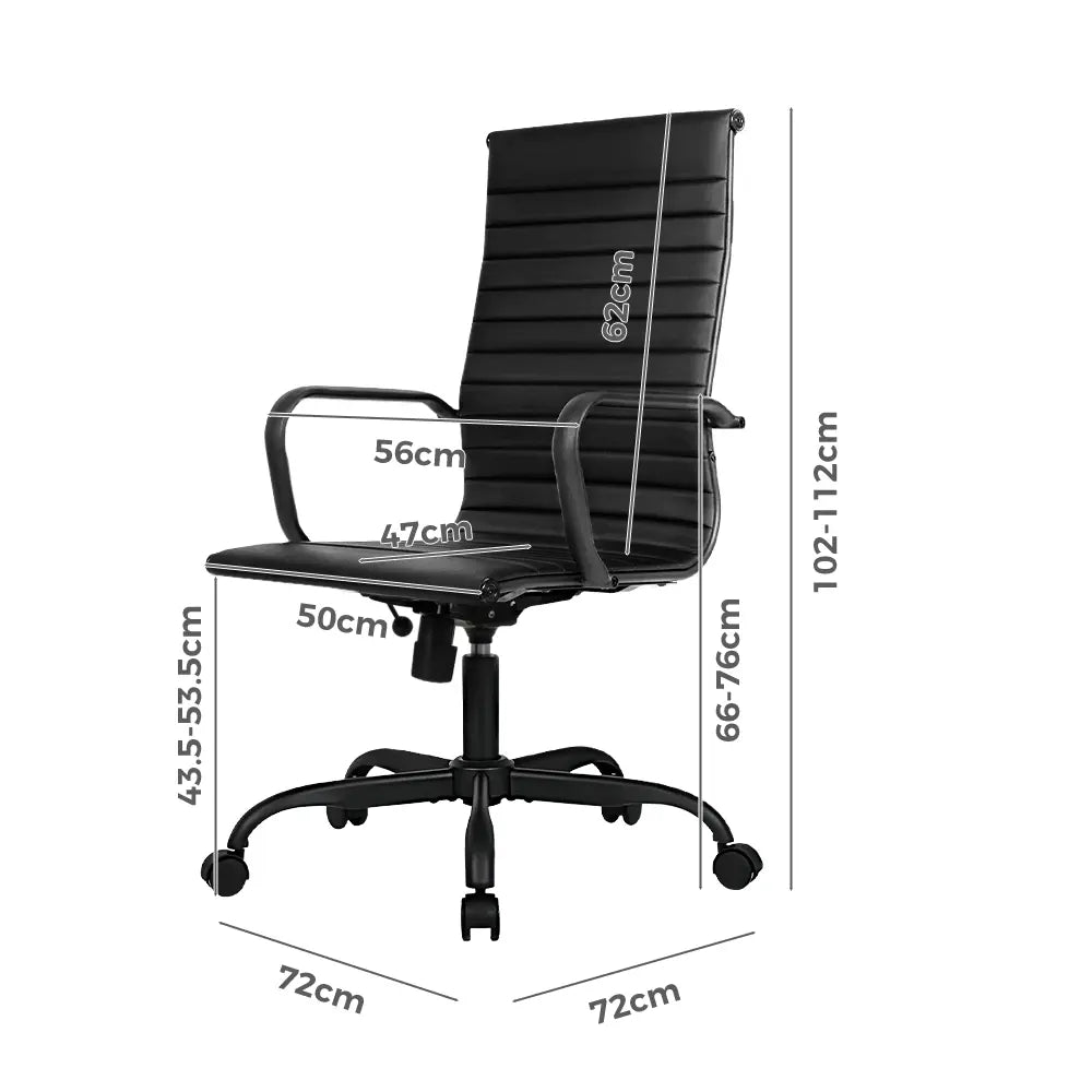 Sleek Eames replica chair offering firm seating in a home office