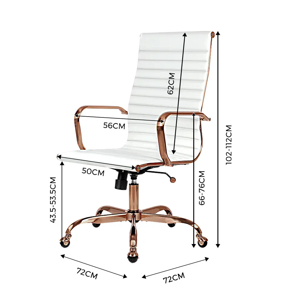 Firm PU leather upholstery on Eames replica office chair