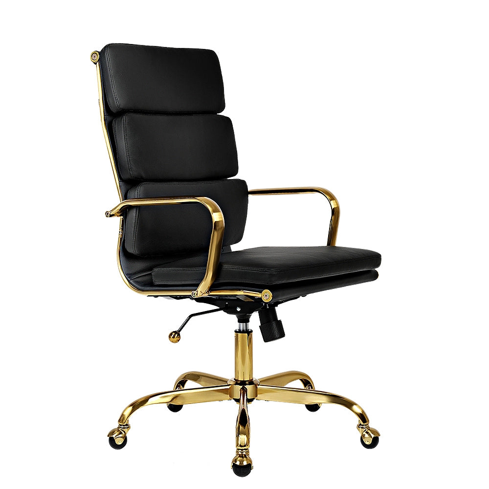 Side view of Eames replica executive chair in office 