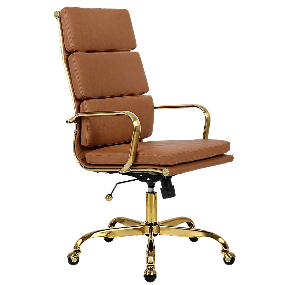 Eames replica chair with high back and ergonomic lumbar support