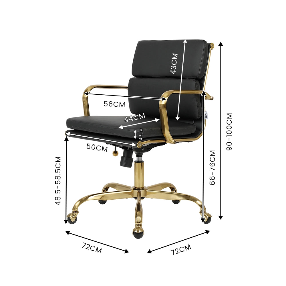Eames replica executive chair with modern design and chrome base