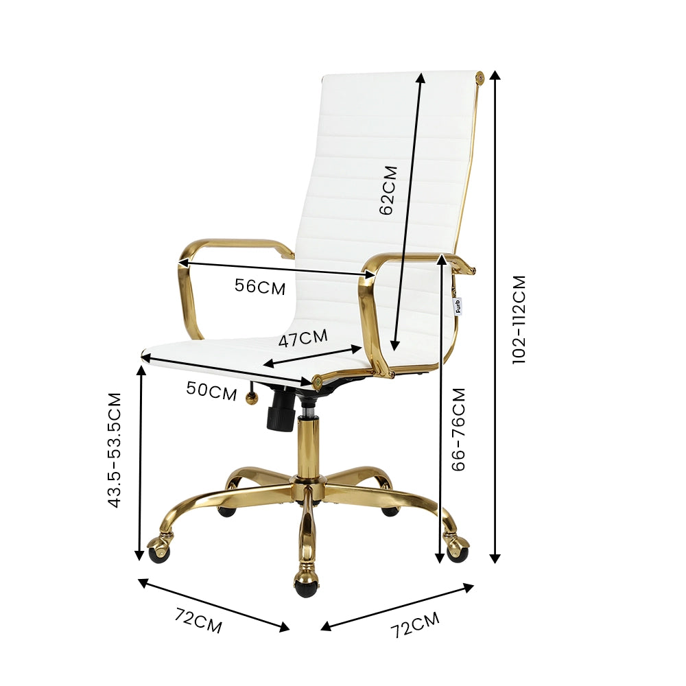 Eames replica chair providing firm support for office seating