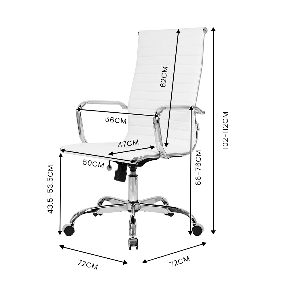 Ergonomic Eames replica chair with sleek PU leather finish