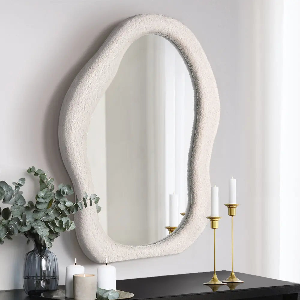 Sabrina Irregular Fabric Wall Mirror 600MM x 900MM