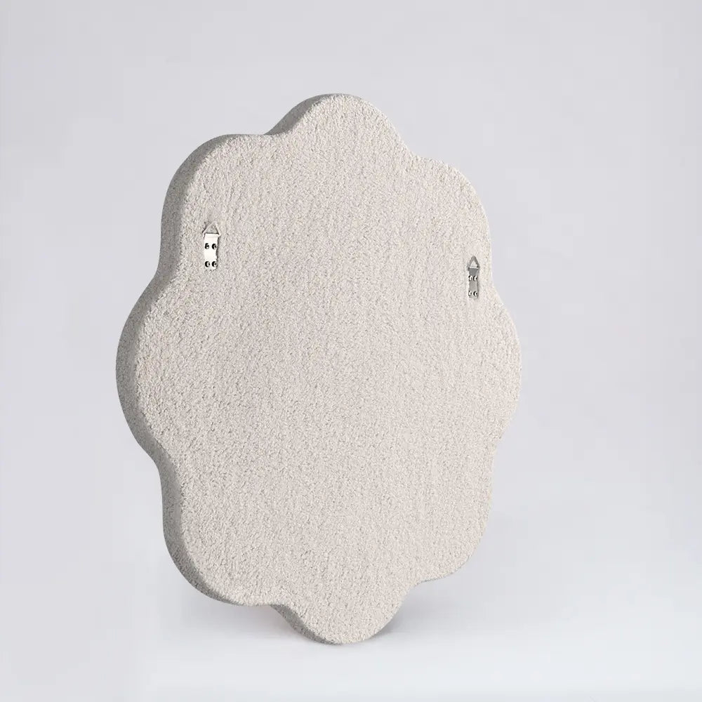Sabrina Scallop Fabric Wall Mirror 800MM x 800MM