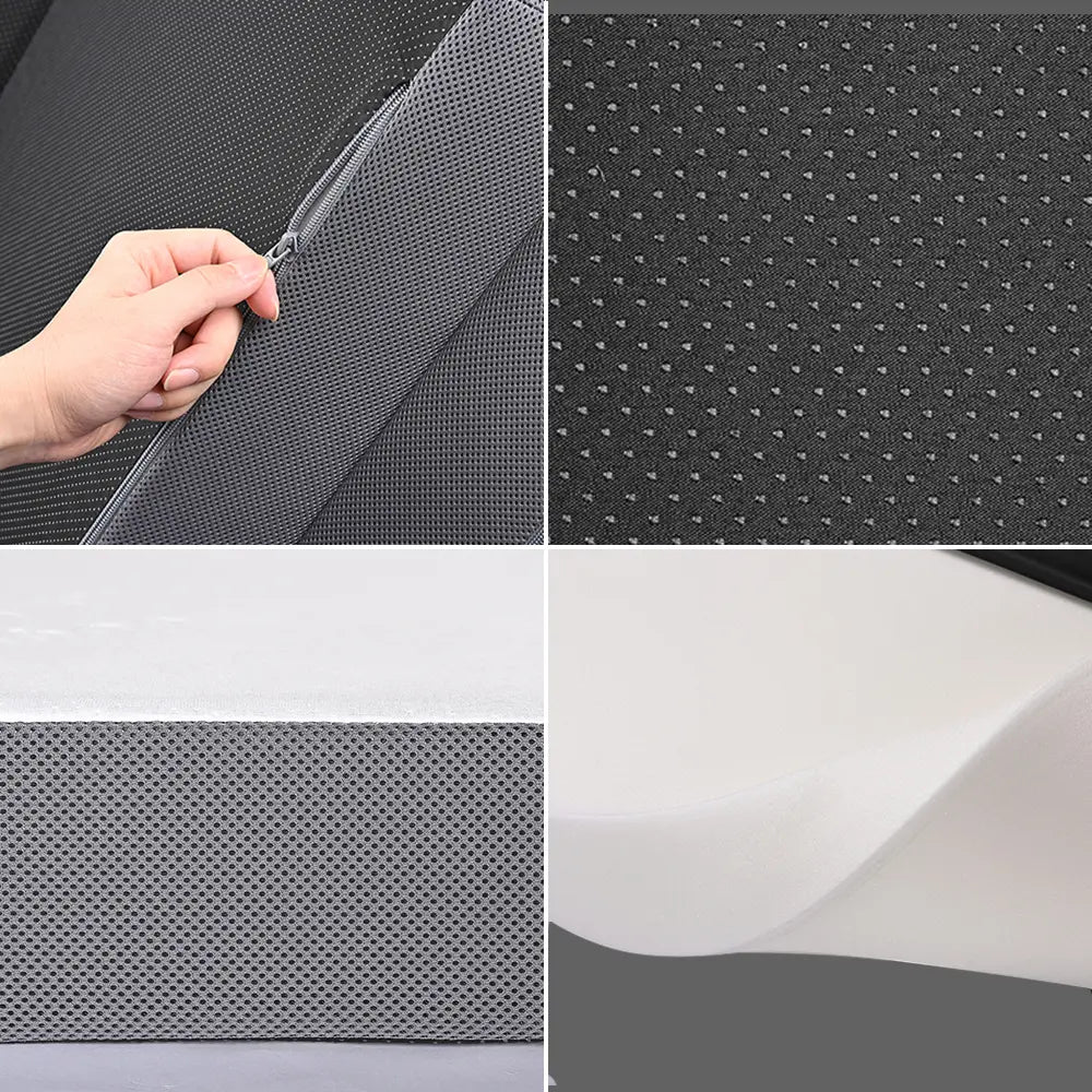 Joey foam mattress with soft cover folded for compact storage