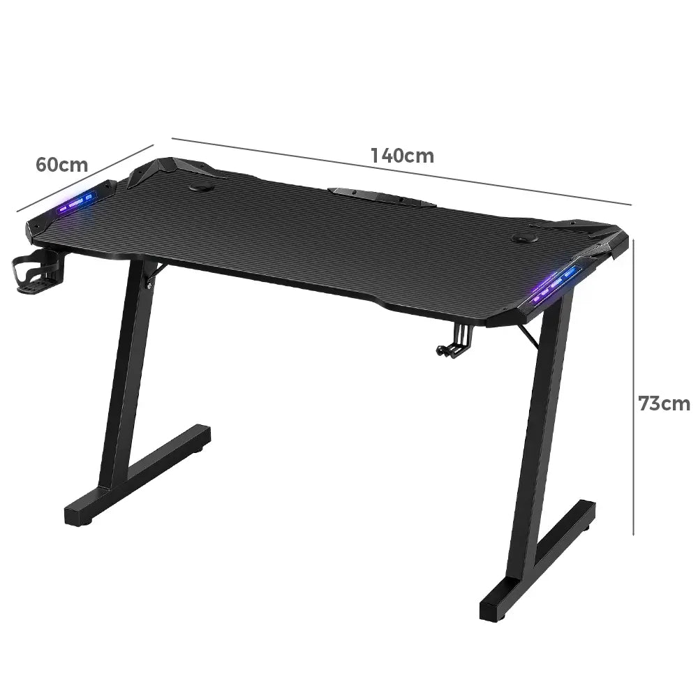 Parker Gaming Desk with gaming accessories neatly organized