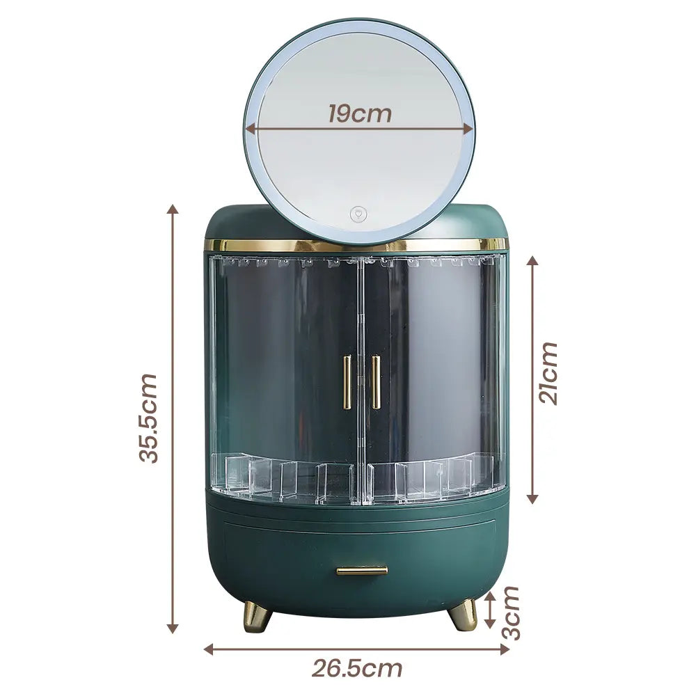 Suffolk Cosmetic Organizer height features