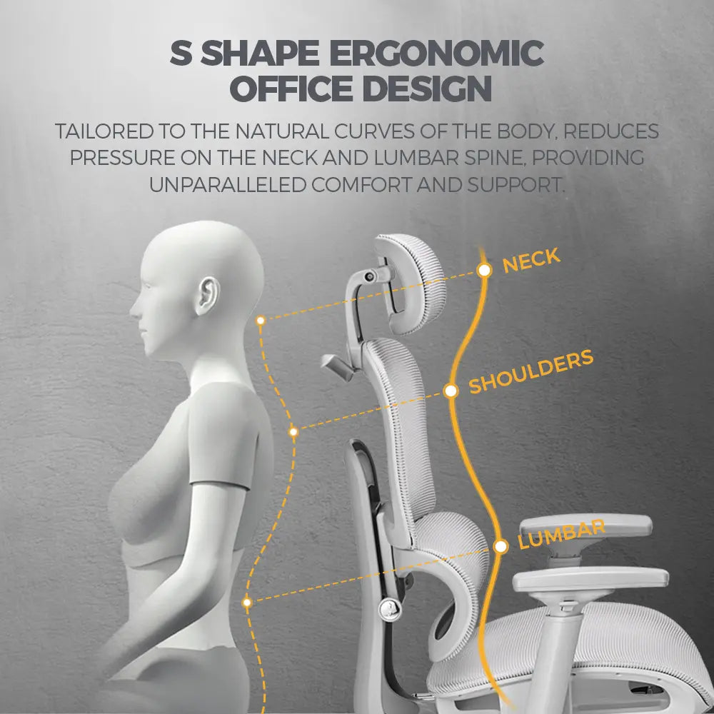 Cushy office chair PRO with headrest and tilt function
