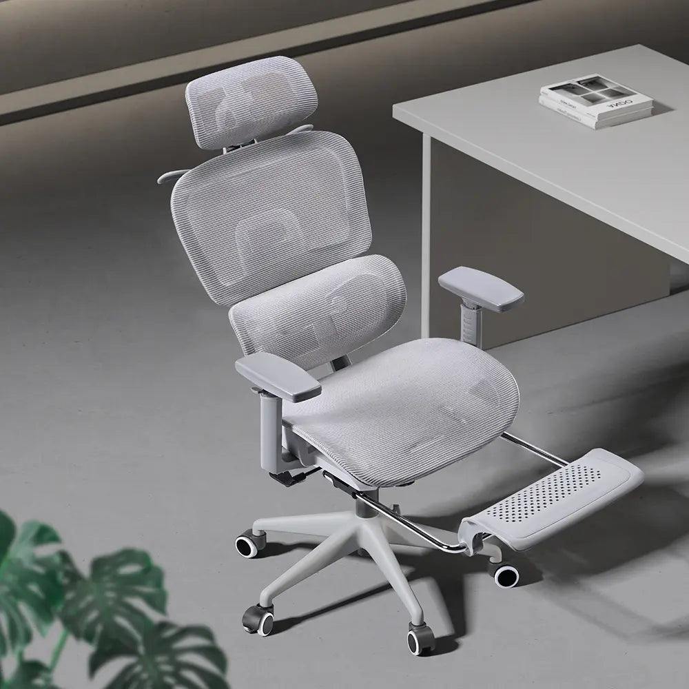 High-back Cushy ergonomic chair with adjustable lumbar support