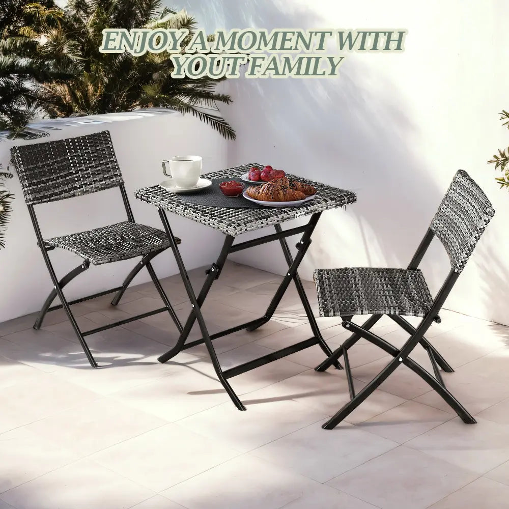 Hamilton outdoor foldable dining set in a modern backyard setup