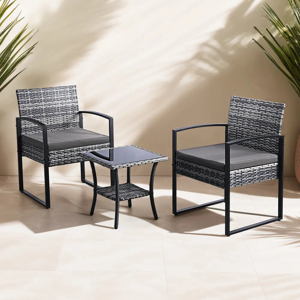 Stylish Cabo dining set arranged for outdoor entertaining